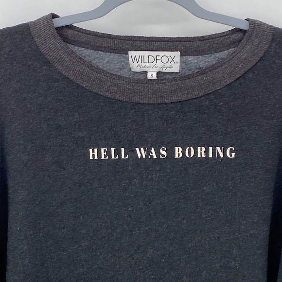 Wildfox Flame Raglan Sleeve Sweatshirt Size Small - Picture 2 of 11